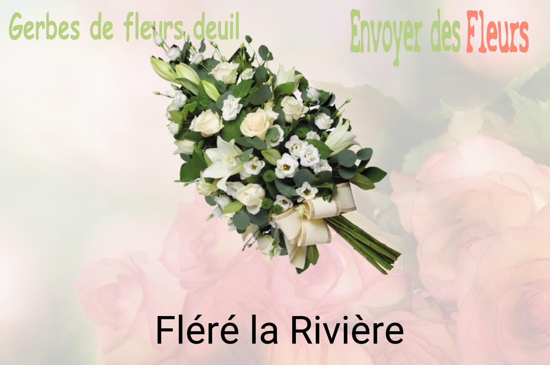 Gerbe de fleurs de deuil livrée à Fléré-la-Rivière